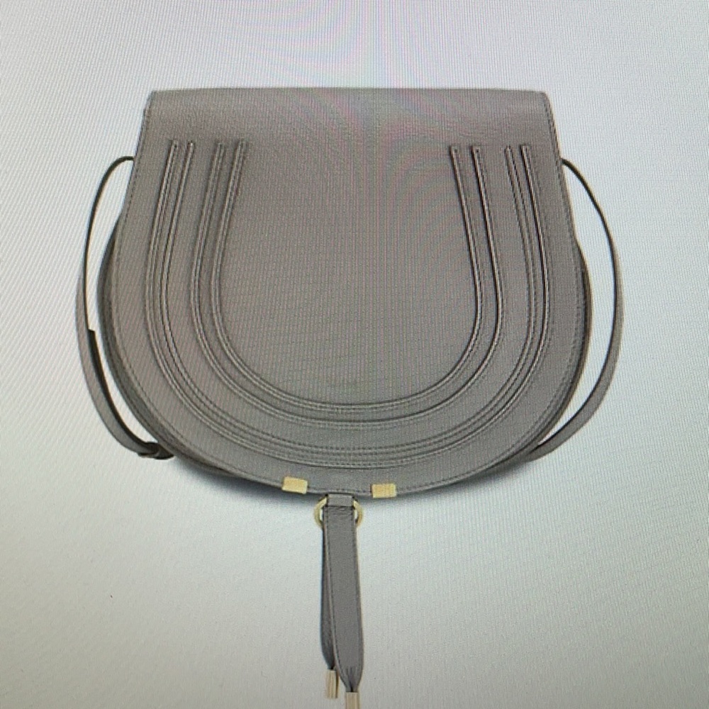 Chloe cashmere grey saddle bag with tags and dust bag!